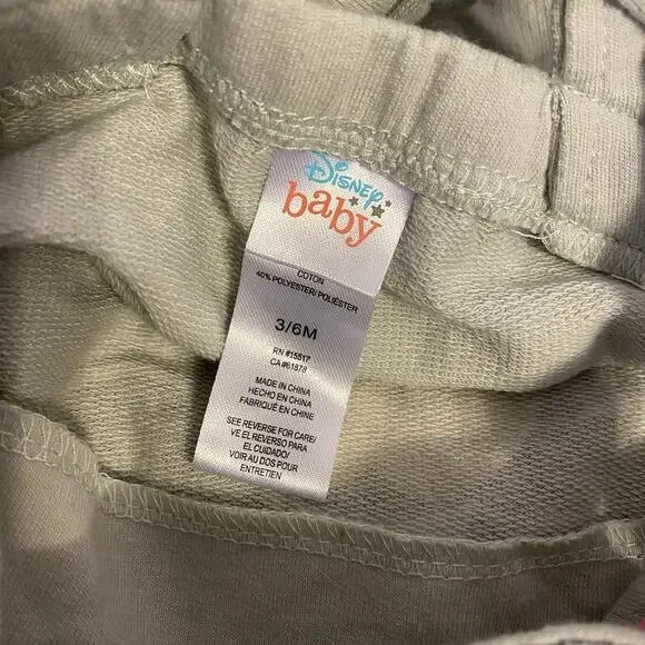 Disney Baby Mickey Mouse Romper Size 3/6 months Striped Gray Soft Comfortable - Picture 2 of 4